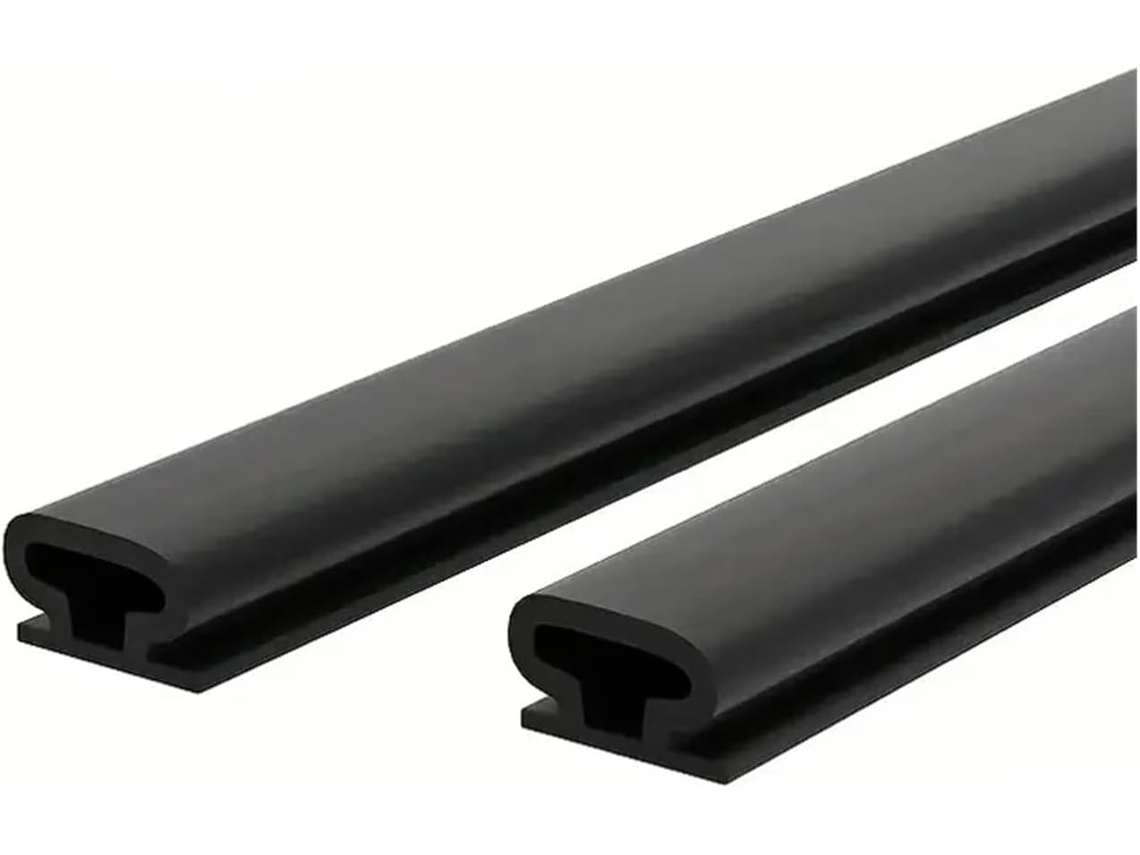 1 Rolo De Fita Vedação Silicone Para Portas E Janelas, Isolamento Acústico, Térmico E Resistência Ao Vento Preto