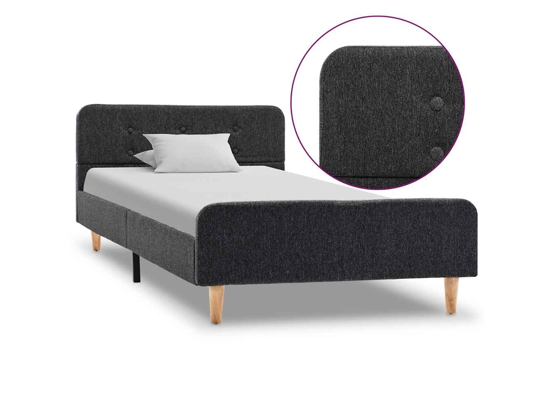 Bed Frame, Bed Frames Vidaxl Cinzeto Tecido (100 X 200 Cm)