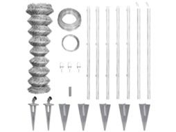 Vidaxl Cerca De Arame Com Postes/espetos 15x1,5 M Aço Galvanizado
