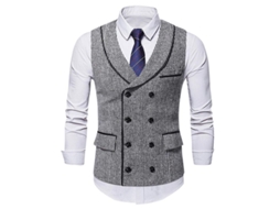 Fasst Chaleco Homem Mystdiy de Rayas com Cierre de Doble Filón Talla S a XL
