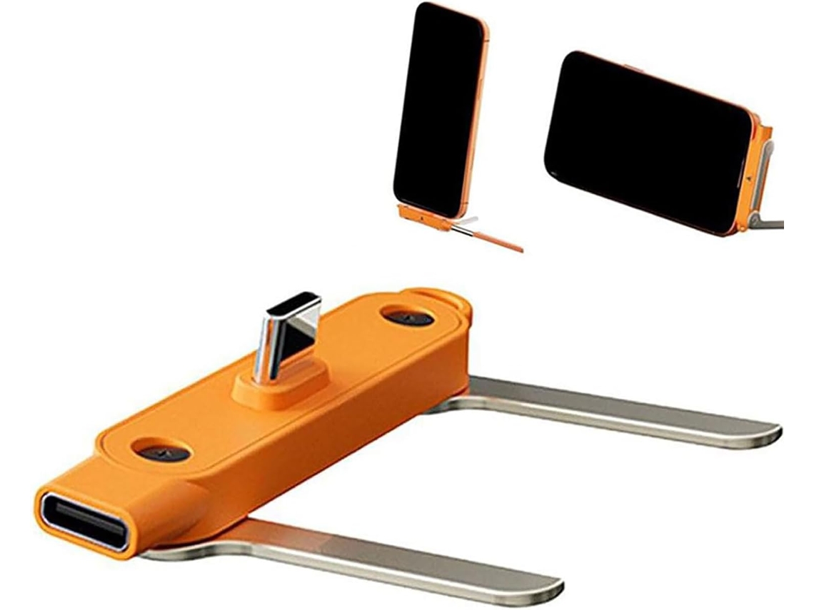 Carregador Super Rápido De 240 W Com Suporte Giratório De 360°, Suporte Para Cabos De Viagem, Suporte Para Celular, Cabos Criativos, Ideal Para Escrit