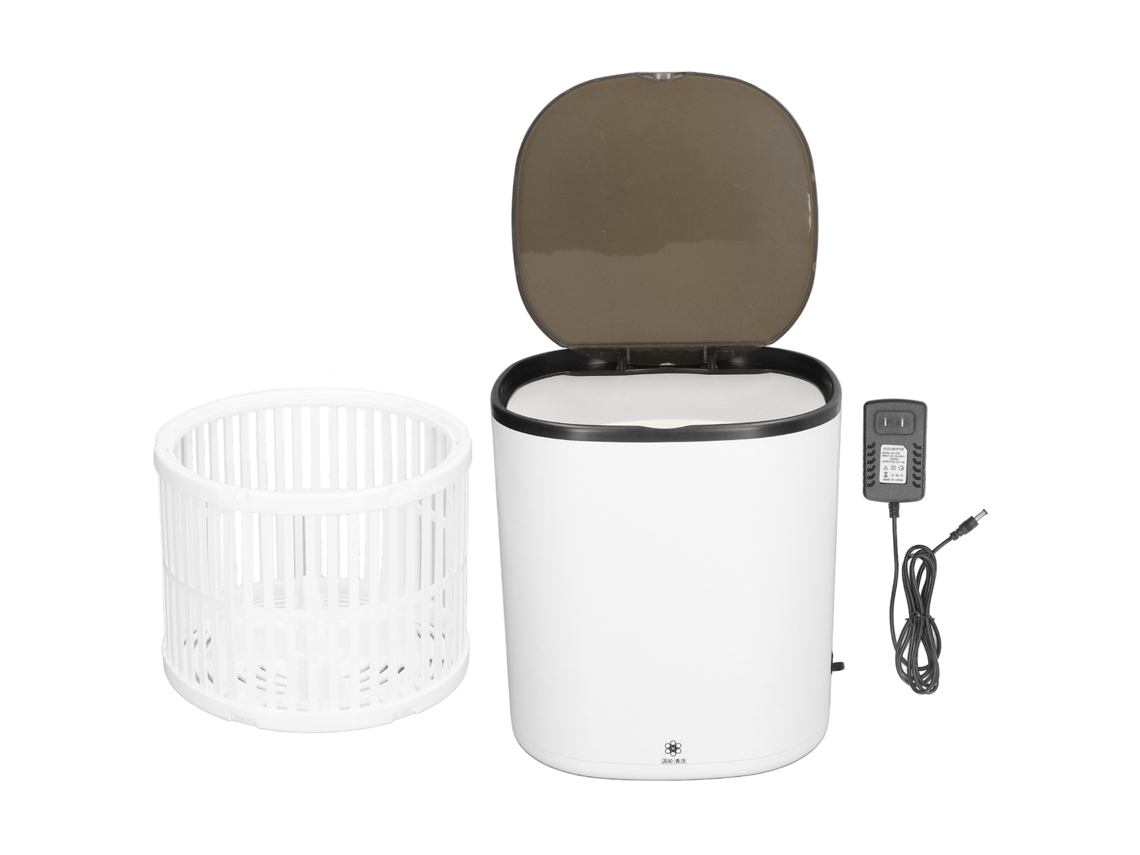 Máquina de Lavar Roupas Mini Portable 4.5l com Cesto de Drenagem Turbina para Viagem Apartamento Rv Branco | S/MARCA
