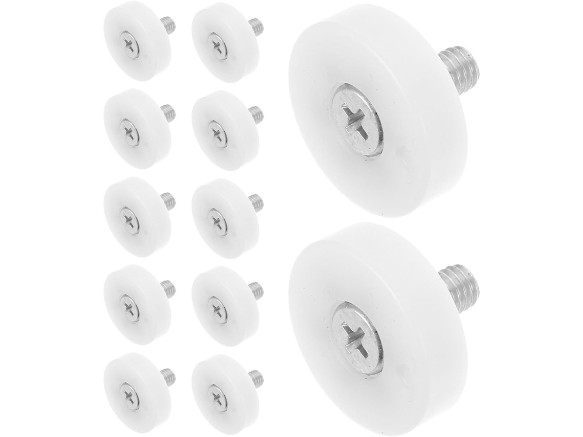 Conjunto De 12 Rodízios Nylon Gavetas Com Rolamento Reforçado E Funcionamento Silencioso Cozinha