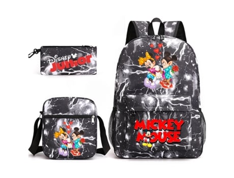 KOHREE Conjunto de Três Peças de Mochila de Estudante Do Mickey Mouse