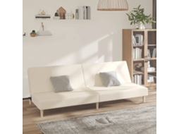 Sofá cama de 2 Lugares Tecido Cor Creme SYFAX