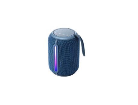 Coluna Portátil com Luz Led 7W Samphone Eletronico Akd 507 Azul Escurro