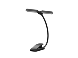 Luminária Com Clipe De Dois Painéis Led, 3 Temperaturas De Cor E 5 Níveis De Brilho, Bateria 1200mah Para Leitura Estudantil