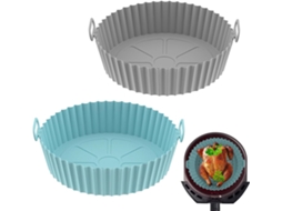 Formas Para Fritadeira A Ar, Conjunto De 2 Formas De Silicone Para Fritadeira A Ar, Acessórios De Silicone Para Fritadeira A Ar