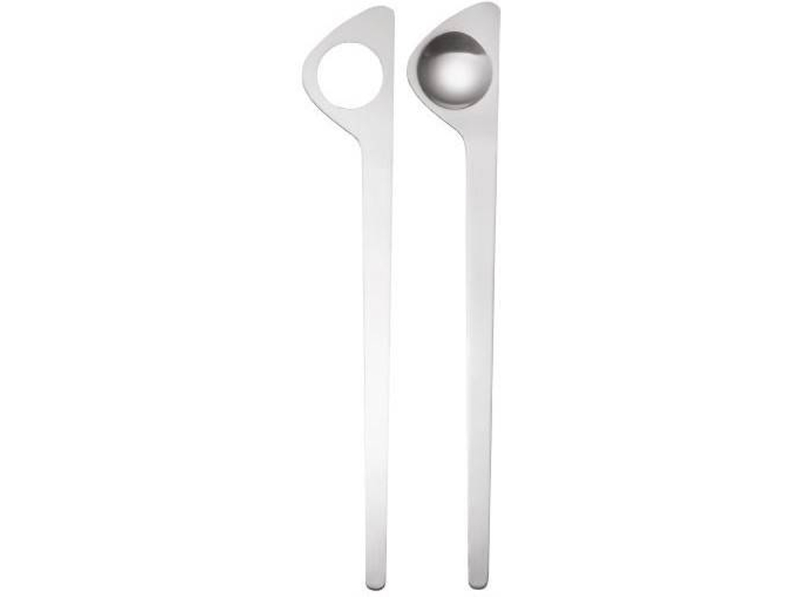 Talheres de Salada STELTON Arne Jacobsen (Cinzento - Aço Inox - 4 x 31 x 9 cm)