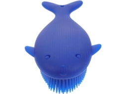 Escova De Banho Silicone Azul Escuro Para Bebês, Ideal Para Massagem Suave No Couro Cabeludo, Esfoliação Corporal E
