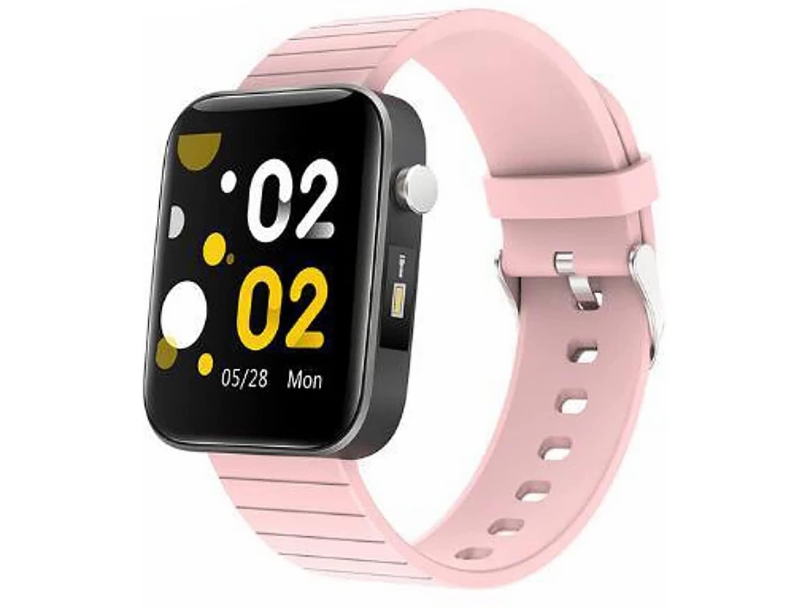 Relógio inteligente Ly Ebike para atividades ao ar livre com monitoramento de temperatura, frequência cardíaca e lanterna (rosa)