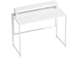 Mesa para laptop ajustável com 4 rodízios, 2 freios, 65x48x108 Cm, estilo rústico, MDF marrom PAPRIKA