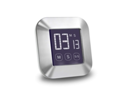 Temporizador De Cozinha Digital Com Visor Grande, Alarme Sonoro, Forte Ímã Na Parte Traseira E Elegante Revestimento Em Aço Inoxidável