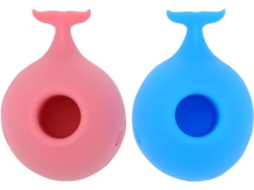 Suporte De Silicone Em Formato De Baleia Para 2 Escovas De Dente, Mantém As Escovas Limpas E Organizadas No Banheiro