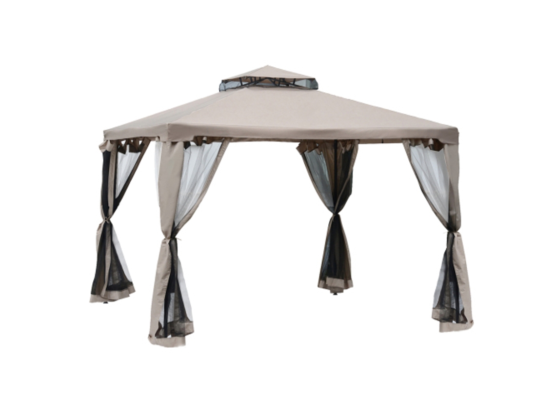 Gazebo ZIWEI STORE de Jardim com Quatro Painéis Laterais Resistente Às Intempéries para Festas e Eventos