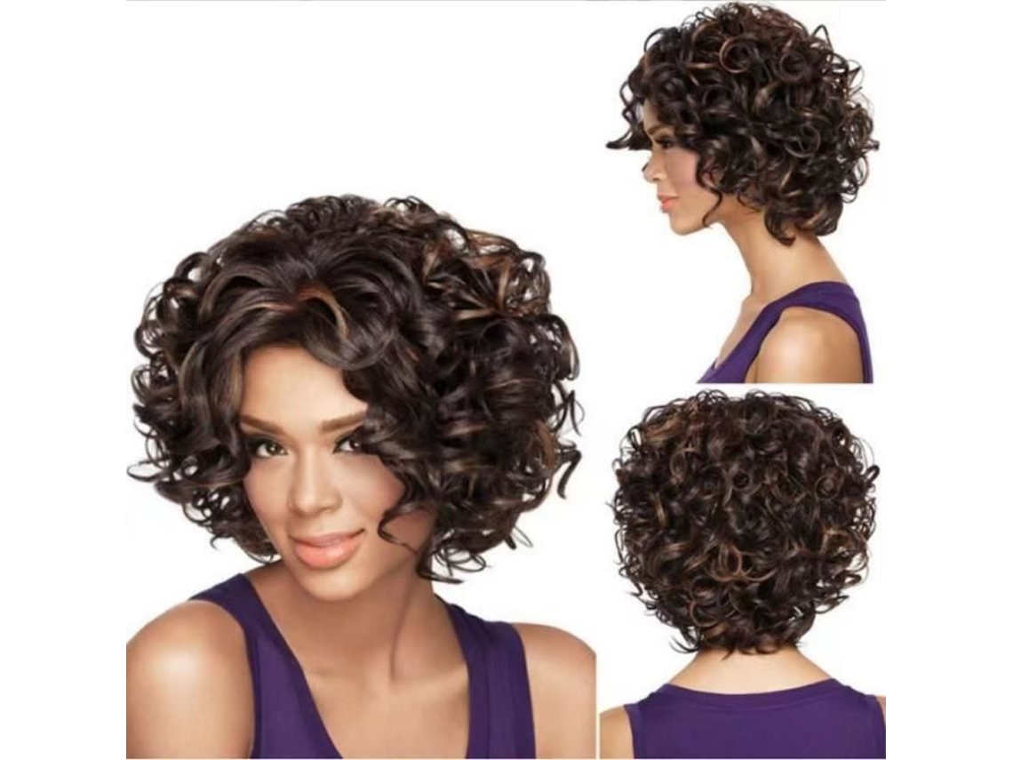 Peruca De Cabelo Natural Para Mulheres Peruca Cacheada Moda