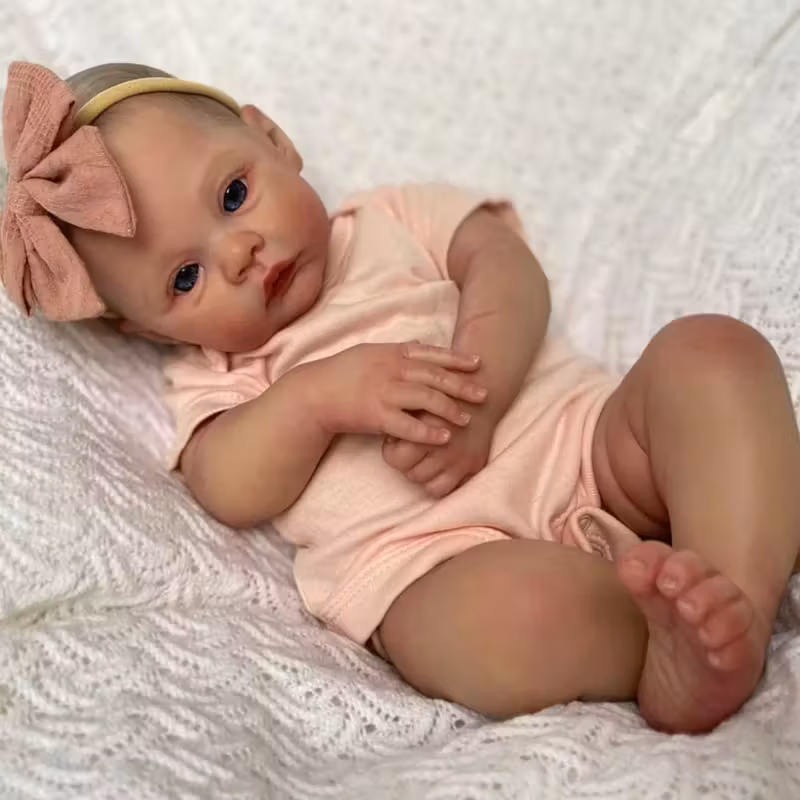Bebé Reborn Realista De 48cm Com Pele Pintada À Mão, Roupas E Acessórios Rosae