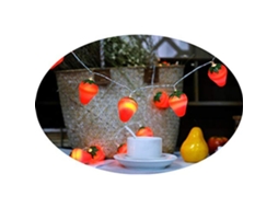 Lâmpadas De Cordão Led Em Forma De Morango Da Laxiscreed, Alimentadas Por Pilhas, Ideais Para Interior E Exterior