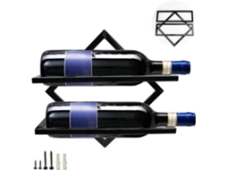 Suporte para Vinhos Suporte de Parede para 2 Garrafas de Vinho NEVEANCE