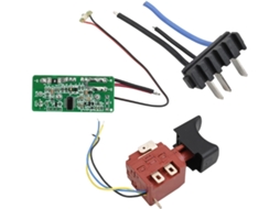 Interruptor Para Furadeira Elétrica, Da Placa De Controle E Conector,