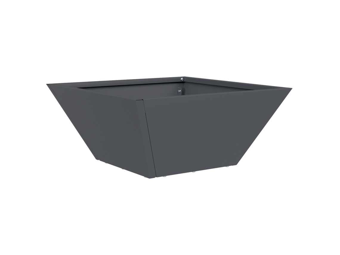 Conjunto 1 Decoração Para Jardim Vidaxl Antracite Aço (35 X 35 X 15 Cm)