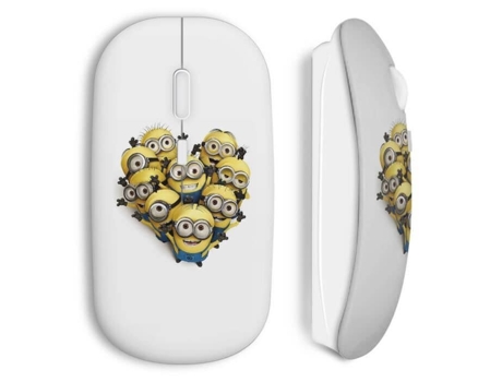 Rato Sem Fio com Coração dos Minions MANIACASE