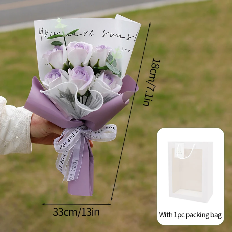 Buquê de Sabonete, Buquê de Formatura, Buquê para Presente de Formatura, Rosa Artificial MDUG