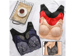 Calcinha T string S/MARCA, com renda, bordado floral, baixa