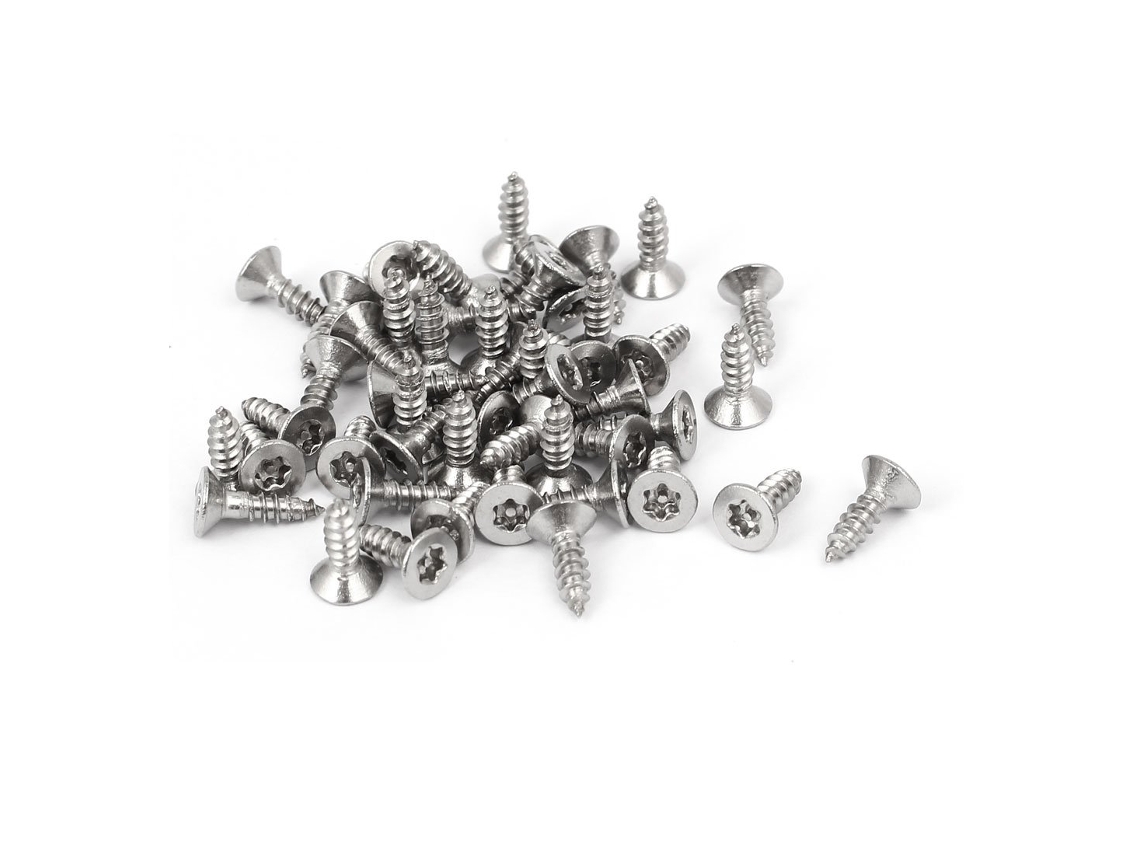 Parafuso Autoatarraxante de Cabeça Chata com Encaixe em Estrela, Aço Inoxidável 304, 2,9 Mm X 9,5 CHABERLU
