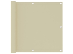 Vidaxl Tela De Varanda 90x500 Cm Tecido Oxford Creme