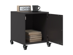 Vidaxl Mesas De Cabeceira 2 Pcs 36x39x43,5 Cm Aço Preto