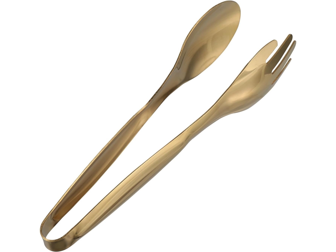 Pinça Para Churrasco Showeroro Em Aço Inoxidável Resistente Ao Calor Com Cabo Ergonômico, Acabamento Dourado, Para