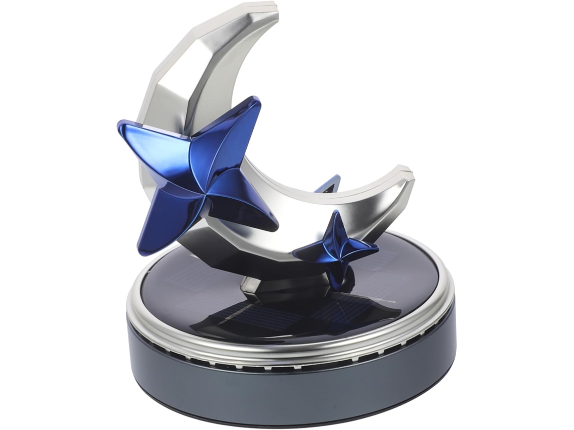 Difusor de Aroma Solar Para Carro Com Design Estrela E Lua Para Grau Frontal.