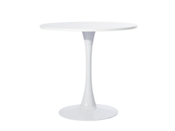 Mesa De Jantar Redonda Moderna, Mesas De Chá Para Sala De Estar Cozinha Jardim 808073 Cm Meubles Cosy (branco)