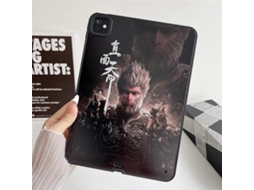 Capa preta Myth Wukong para iPad Pro 11, capa traseira de TPU PC com design Wukong Face The Fate Hengrongshen (2024)