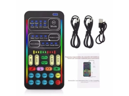 Microfone Bluetooth com Modificador de Voz, Mini Kit de Gravação e Mixer. MDUG (sem Caixa de Armazenamento)