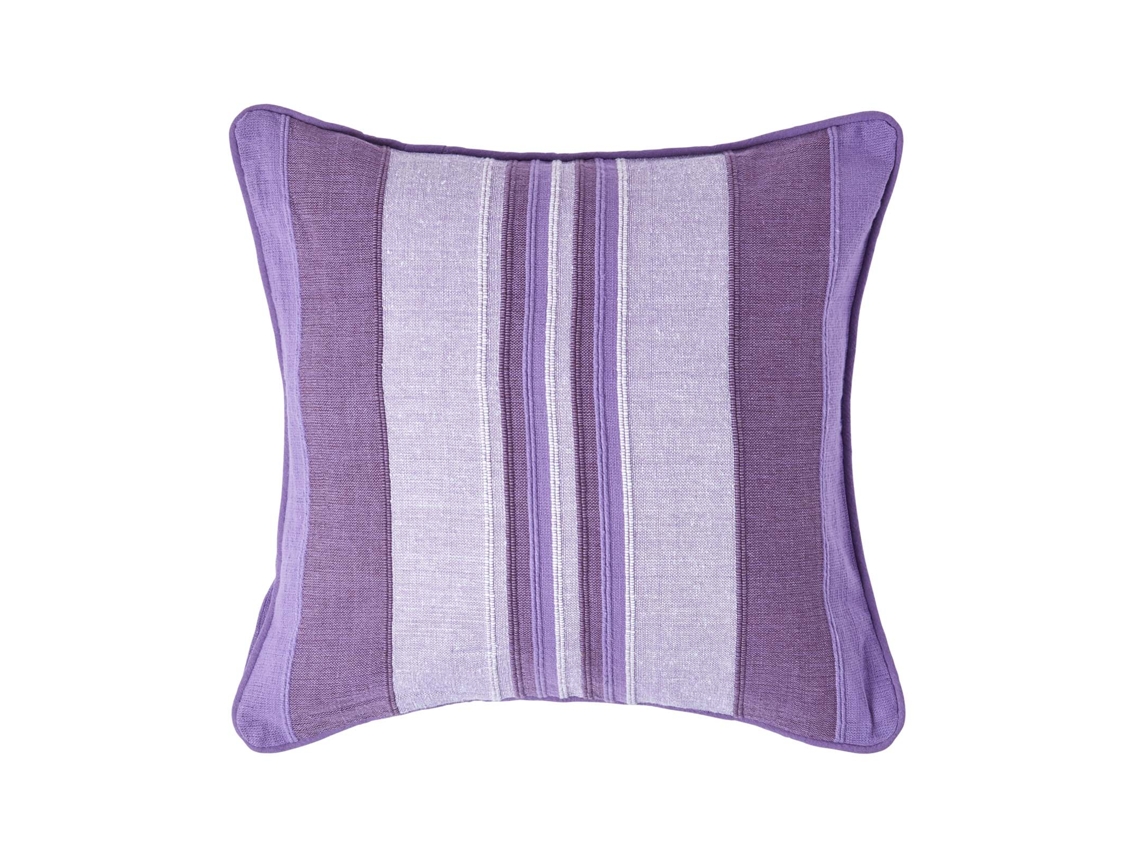 Homescapes Cotton Striped Mauve Cushion Cover Morocco 45x45 Cm