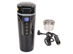 Lurelia Cabo Jarro De Viagem Preto De 500 Ml Com Visor De Temperatura Da Água, Jarro De Água Para Carro De 96 W, 12 V/24 V
