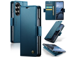 Capa Para Samsung Galaxy Z Fold8 Ultra Em Couro Pu Com Compartimento Para Cartão Gertiz (azul)