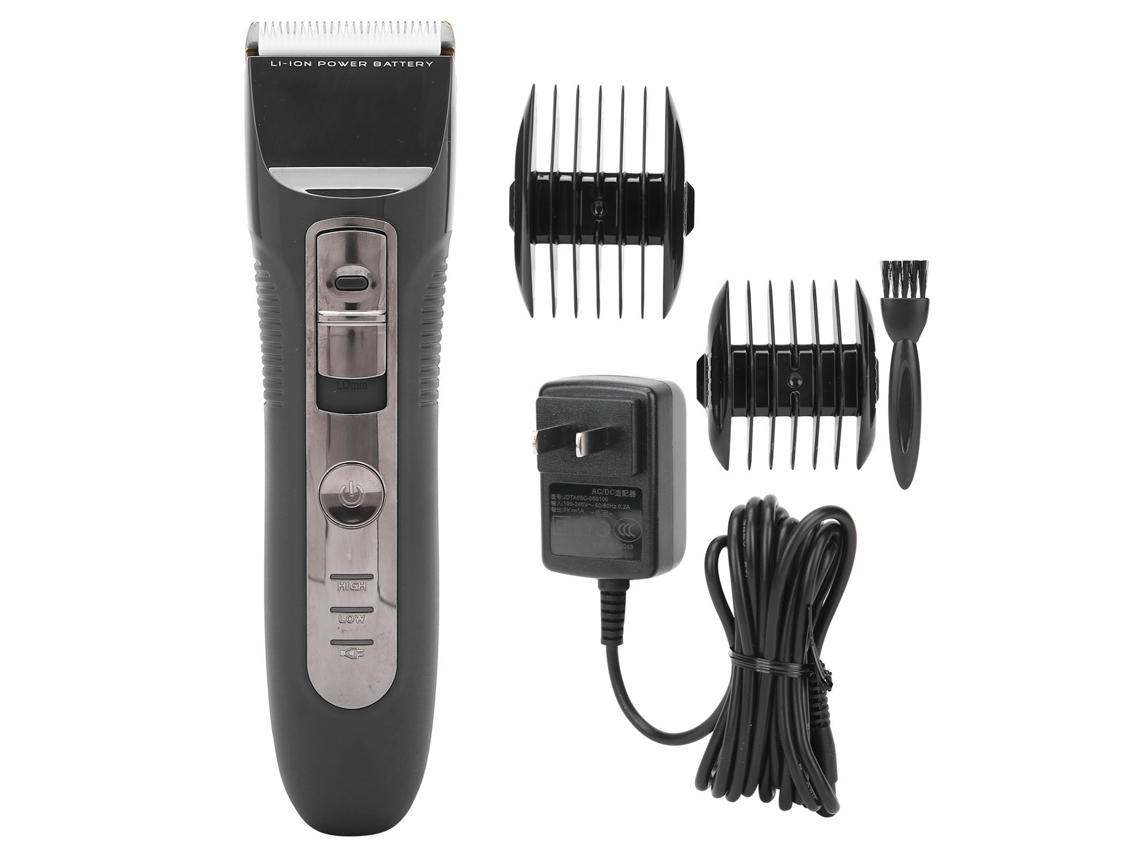 2026 tijeras de Pelo Recargables Kit de Corte de Pelo para Barbeiro Caseiro Homem T9 (cinza)