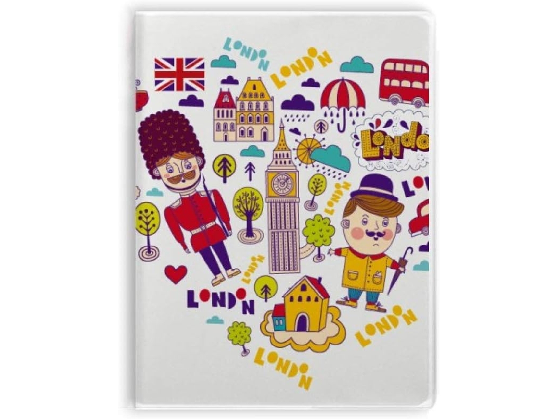 Carnet De Notas Em Forma De Coração Com Sopa De Cobertura Motif Cabine Telefônica Britânica Rouge