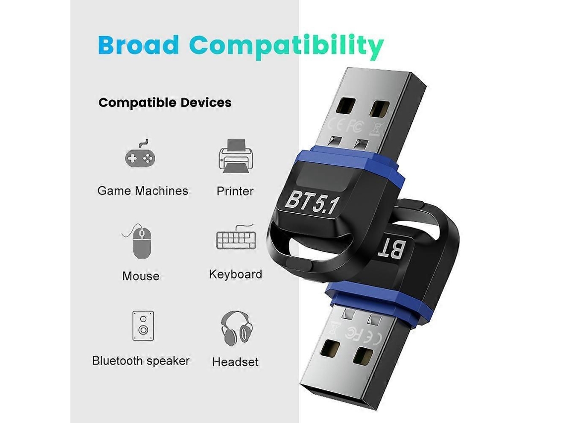 Adaptador USB Bluetooth 5.1 GOKOCO para computador, dongle, receptor e transmissor