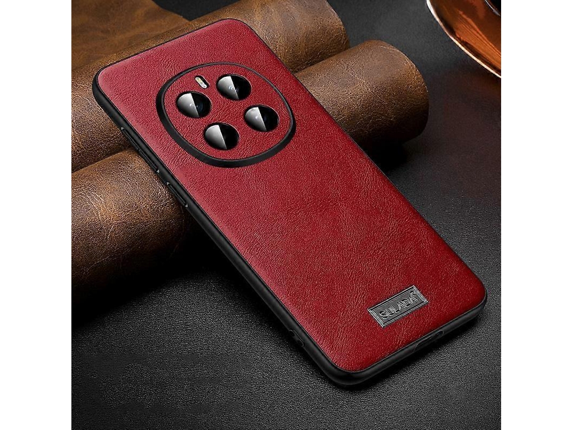 Capa De Celular Sulada À Prova De Choque, Híbrida De Tpu E Couro, Feita À Mão, Para Honor Magic7.