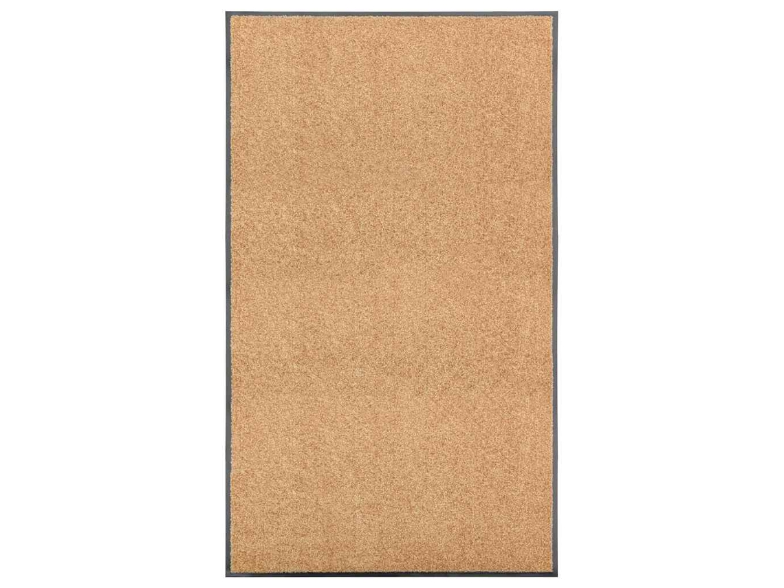 Vidaxl Tapete De Porta Lavável 90x150 Cm Creme