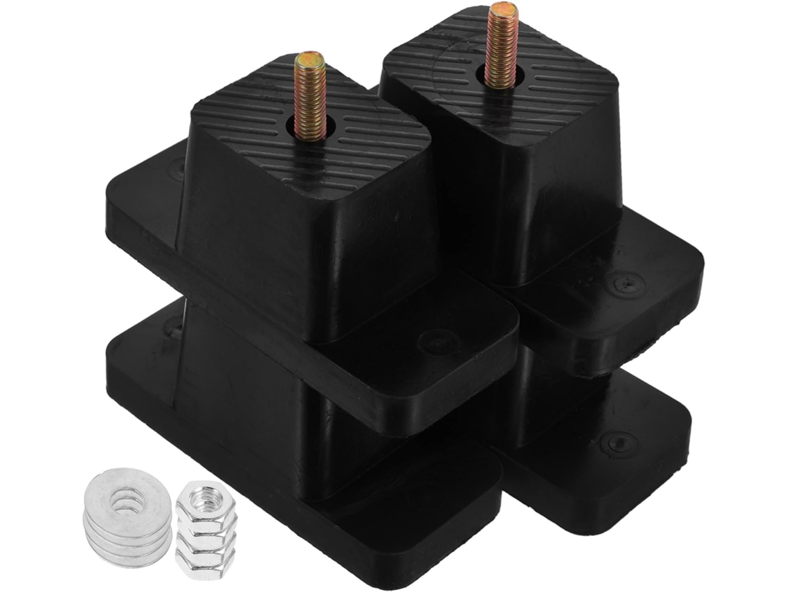 Conjunto De 4 Almofadas Borracha Absorventes Impacto Para Isolamento Vibração E Redução Ruído Em Ar Condicionado