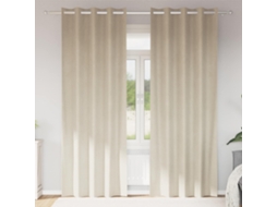 Vidaxl Cortinas Opacas 2 Pcs Creme 140 X 245 Cm Veludo