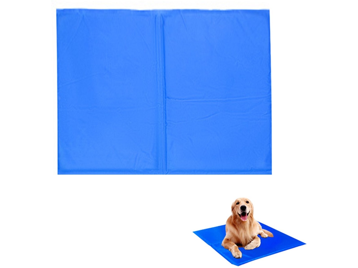 Tapete Refrescante, com Gel, para Cães e Gatos, Antiderrapante, 50x40 Cm, Azul AQUAFORGE