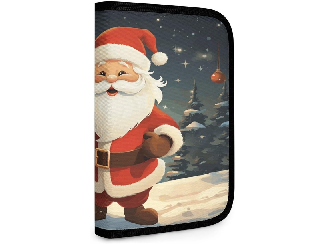 Bolsa Dobrável Para Ferramentas Com Estampa De Papai Noel Natalino, Pequena Bolsa De Armazenamento, Bolsa Multiuso