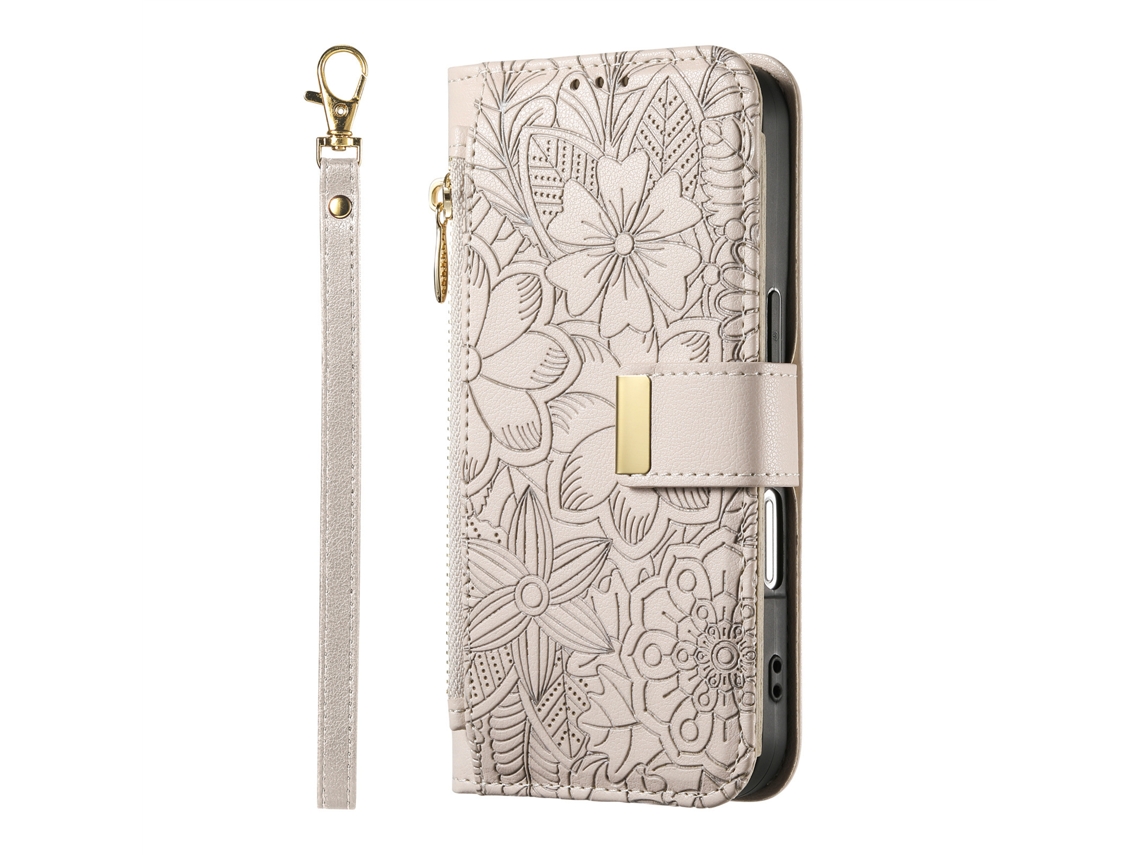 Capa Para Celular Com Cordão E Compartimento Completo Para Cartões.cinza Com Cordão Combinando, Moto Edge 5g 2024