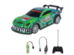 Carro De Controle Remoto Escala 1:22, Veículo De Corrida Elétrico Com Luzes, Presente Para Adultos E Crianças, Verde